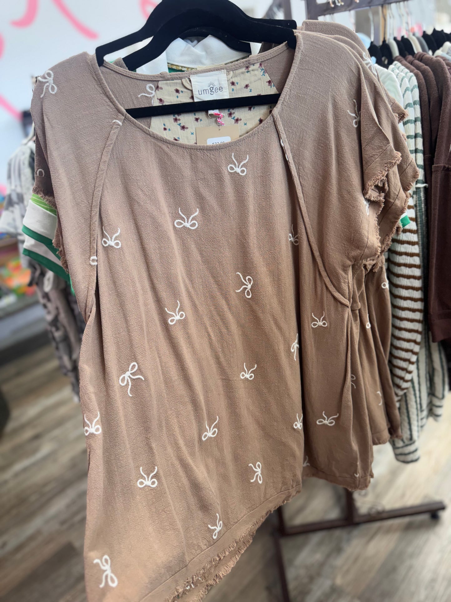 Sweet Nothings Linen Bow Top