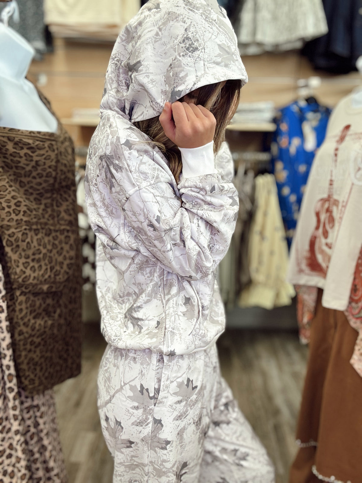 Don't Ya Girl Camo 2 Piece Sweat Set