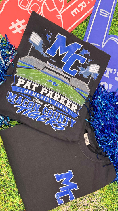 MC Tigers Pat Parker Field Football Graphic Tee