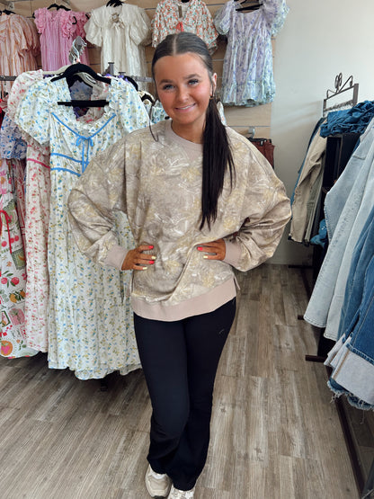 Crushing Hard Camo Top - Taupe