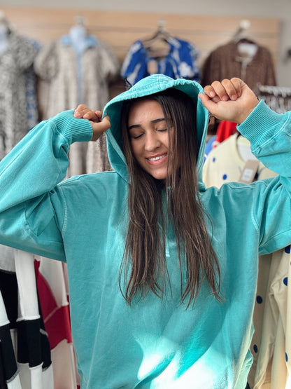 Look at Me Hoodie - Turquoise