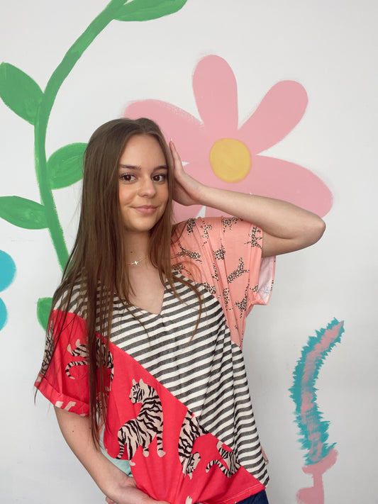 My Wild Side Colorblock Top