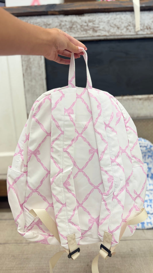 Bow Printed Backpack