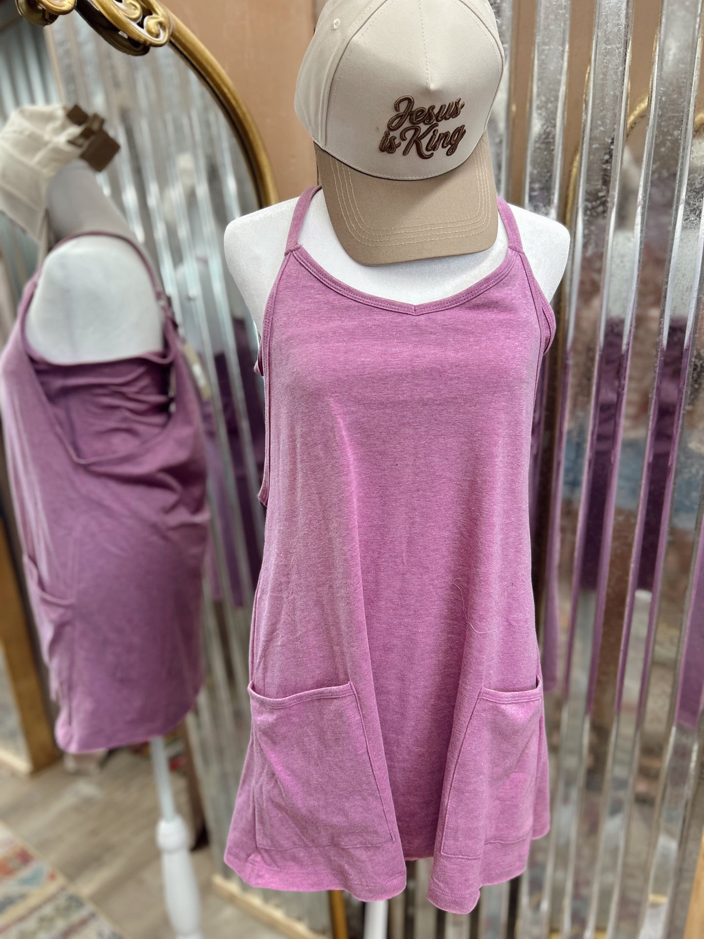 DOORBUSTER Mini Dress Romper - H Lt Plum