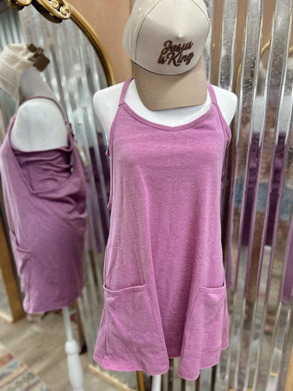 DOORBUSTER Mini Dress Romper - H Lt Plum
