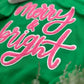 Merry & Bright Green Chenille Sweatshirt