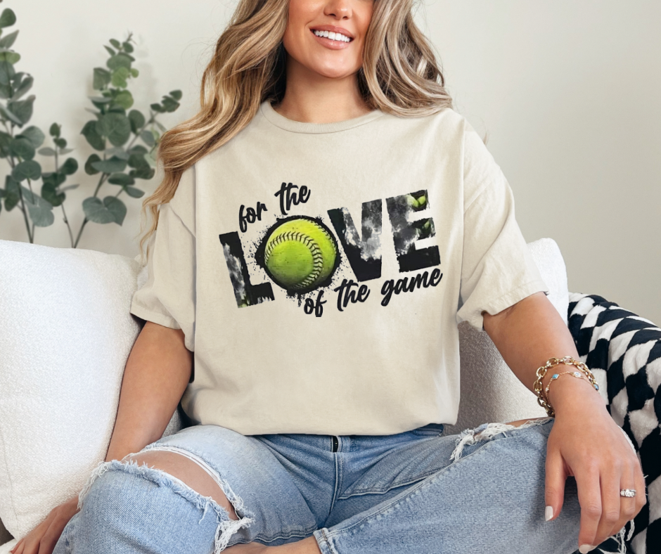 For The Love Of The Game Softball Graphic Tee - Youth