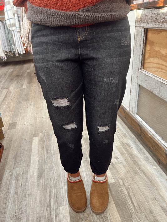 After Darker Black Barrel Jeans