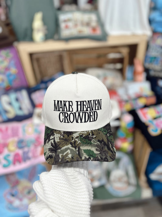 Make Heaven Crowded Ball Cap - Camo