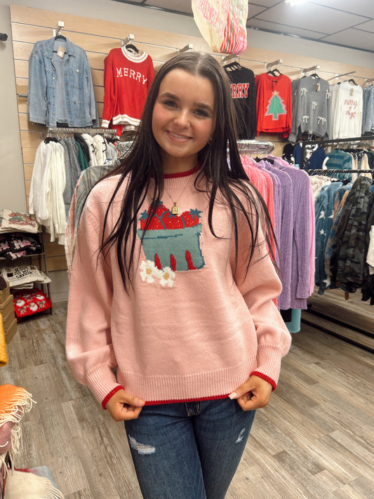 Strawberry Wine Sweater