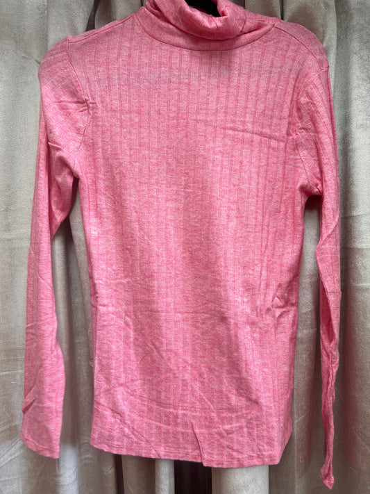 Ribbed Turtle Neck Top - Fuchsia