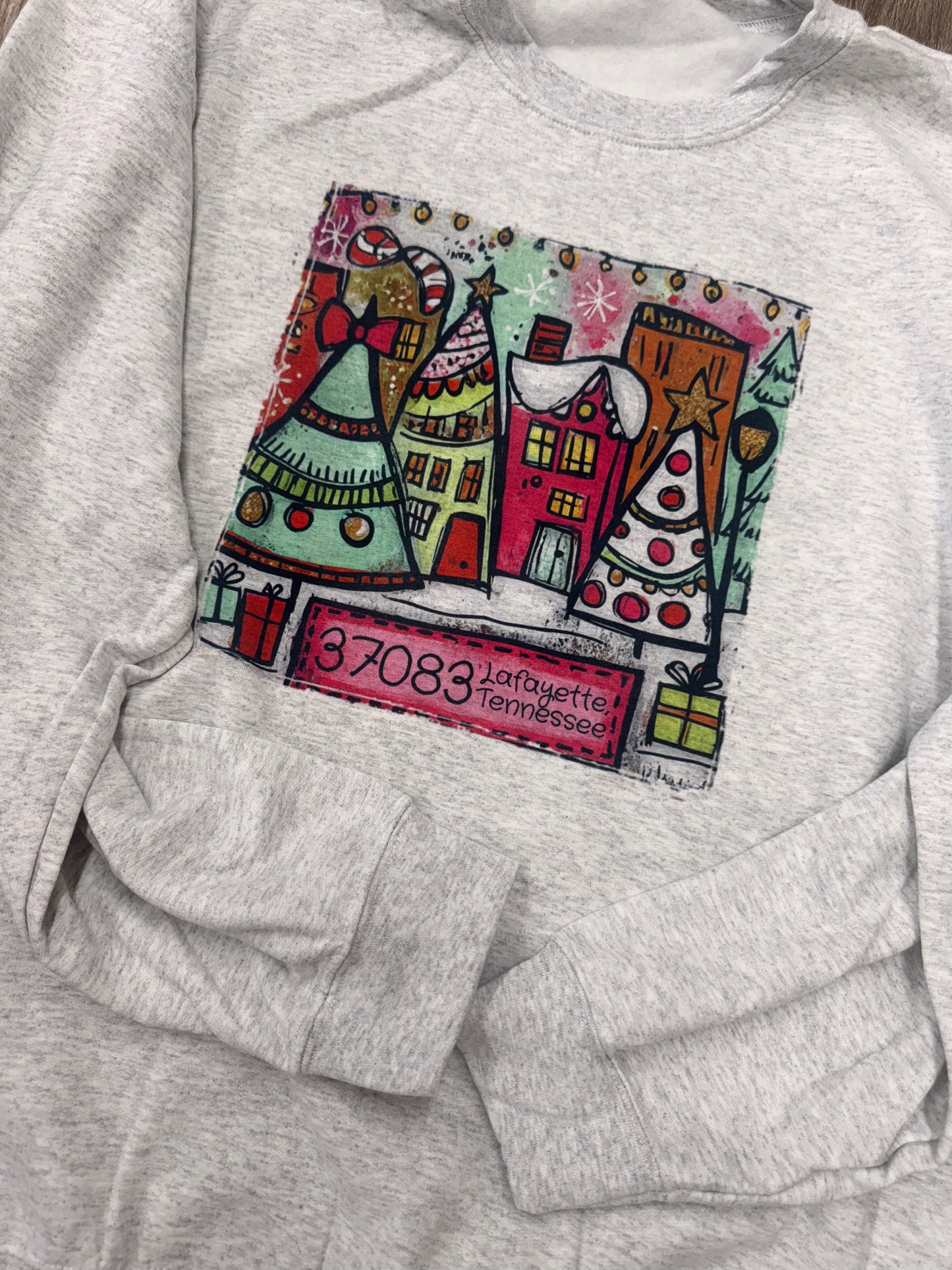 Christmas Town Sublimation Graphic Tee (Custom City)