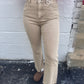 Becky Acid Wash Denim Cropped Jeans - Ash Mocha