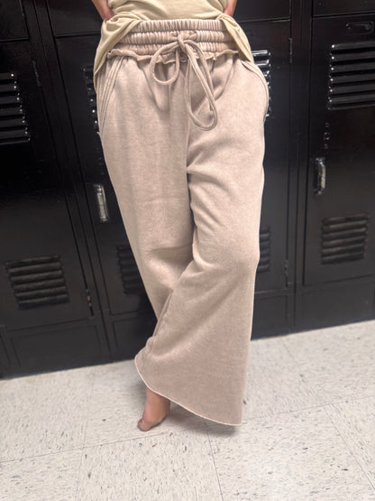 DOORBUSTER Acid Wash Flare Pants - Ash Mocha