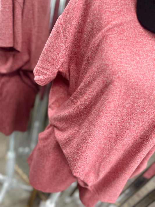 DOORBUSTER Melange Long Sleeve Set - Dk Red