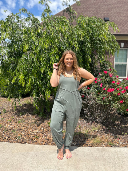 No Doubt Jumpsuit - Olive