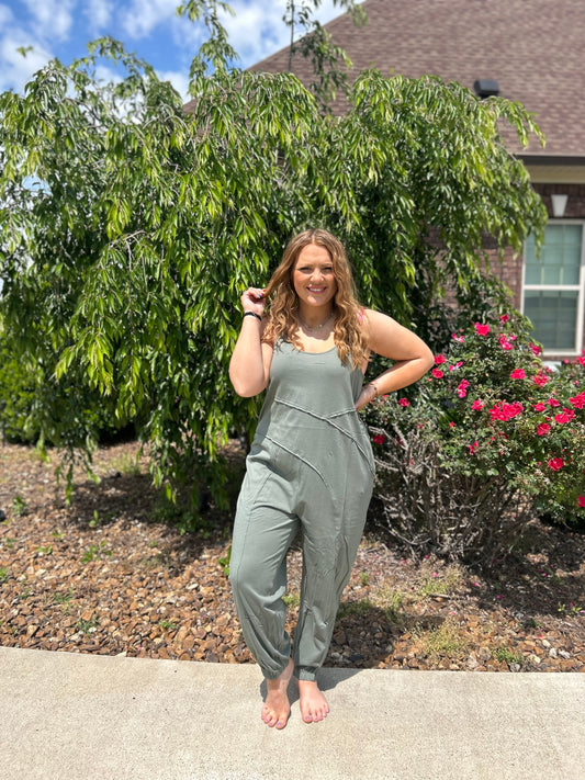 No Doubt Jumpsuit - Olive
