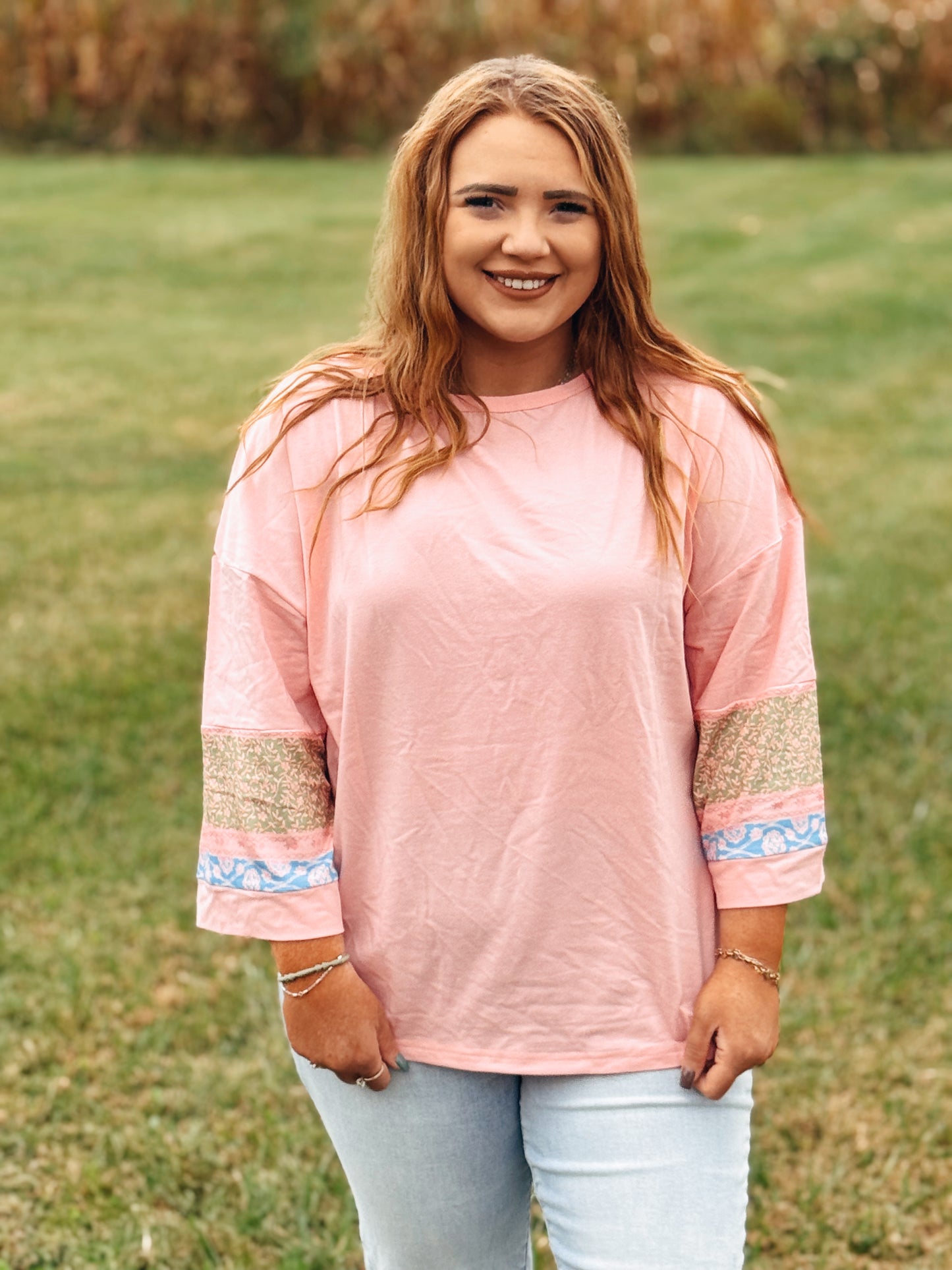 Happy Girl 3/4 Sleeve Top