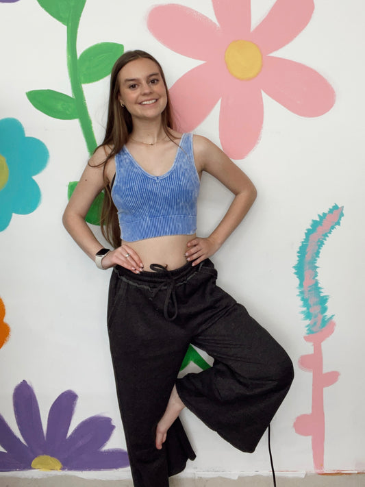 Total Package Acid Wash Pants - Black