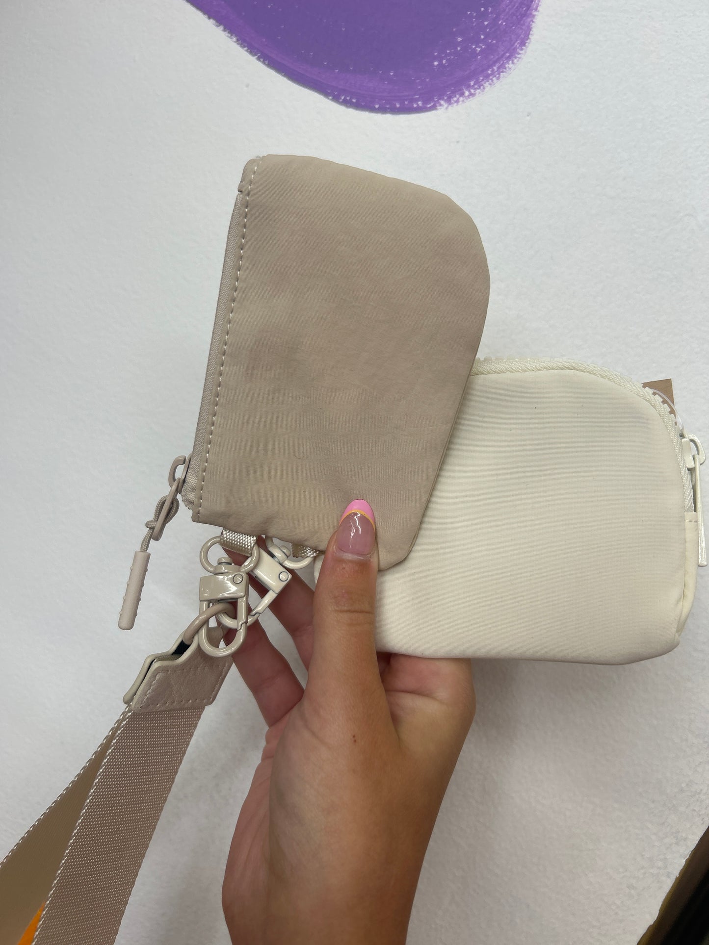 Dual Pouch Wristlet Keychain Wallet