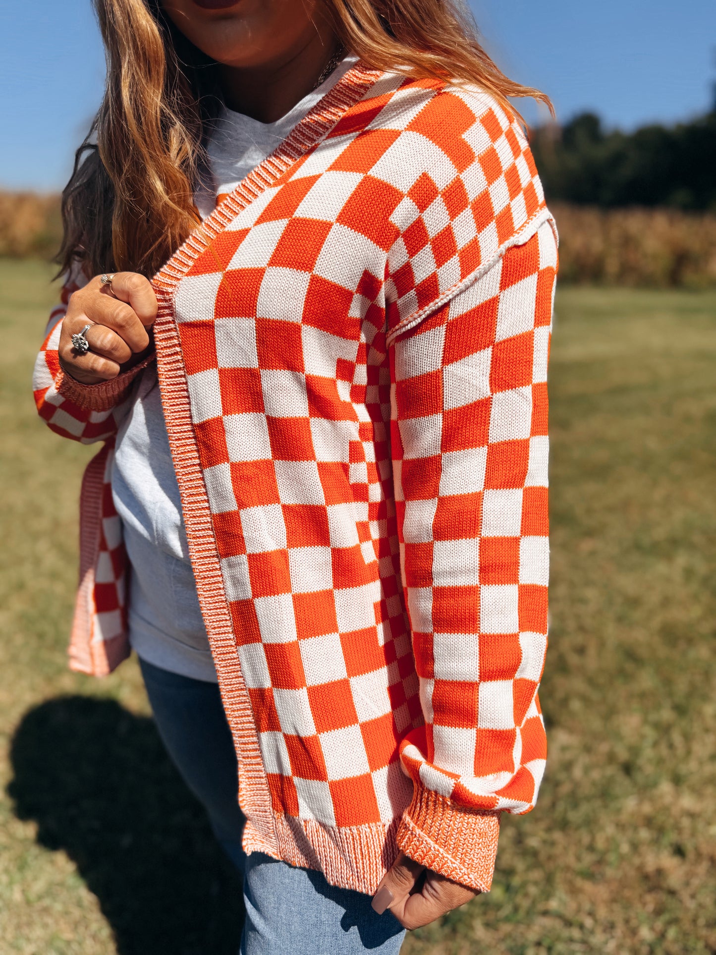 Good Ole Rocky Top Checkered Cardigan