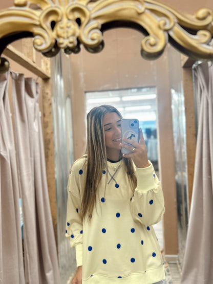 Circle Back Polka Dot Sweatshirt