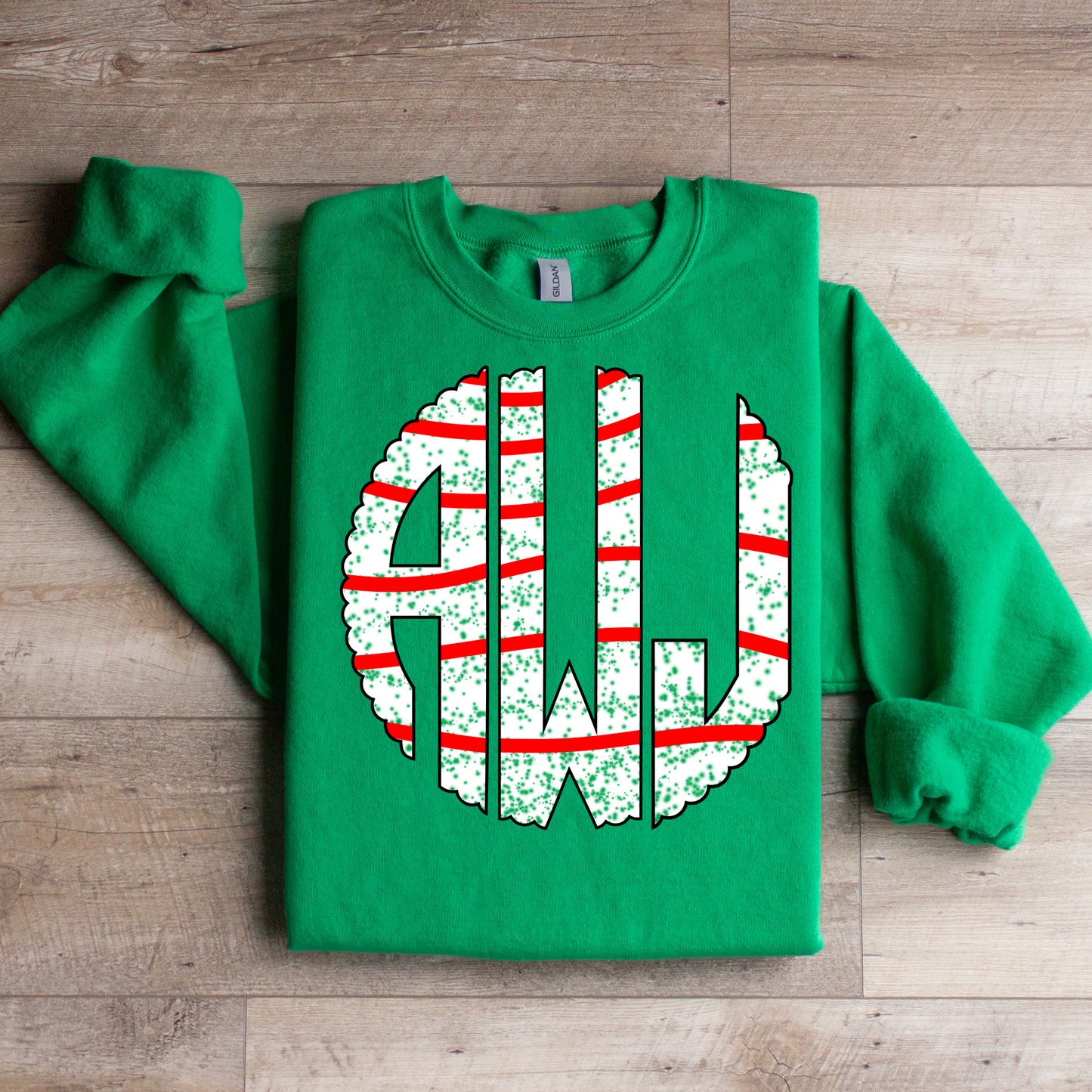 Monogram Christmas Cake Graphic Tee