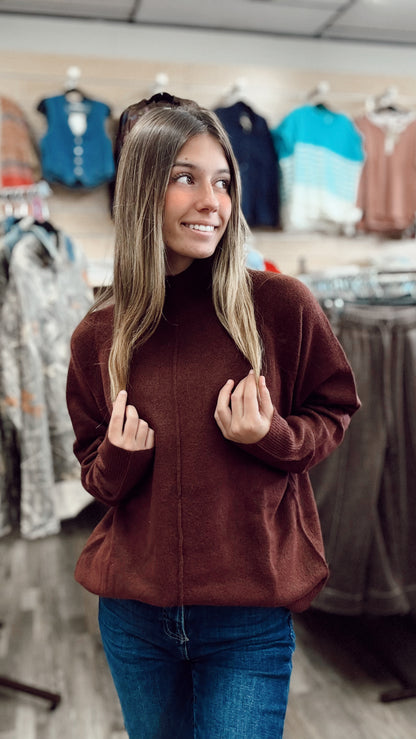 The Real Deal Pullover - Red Wood