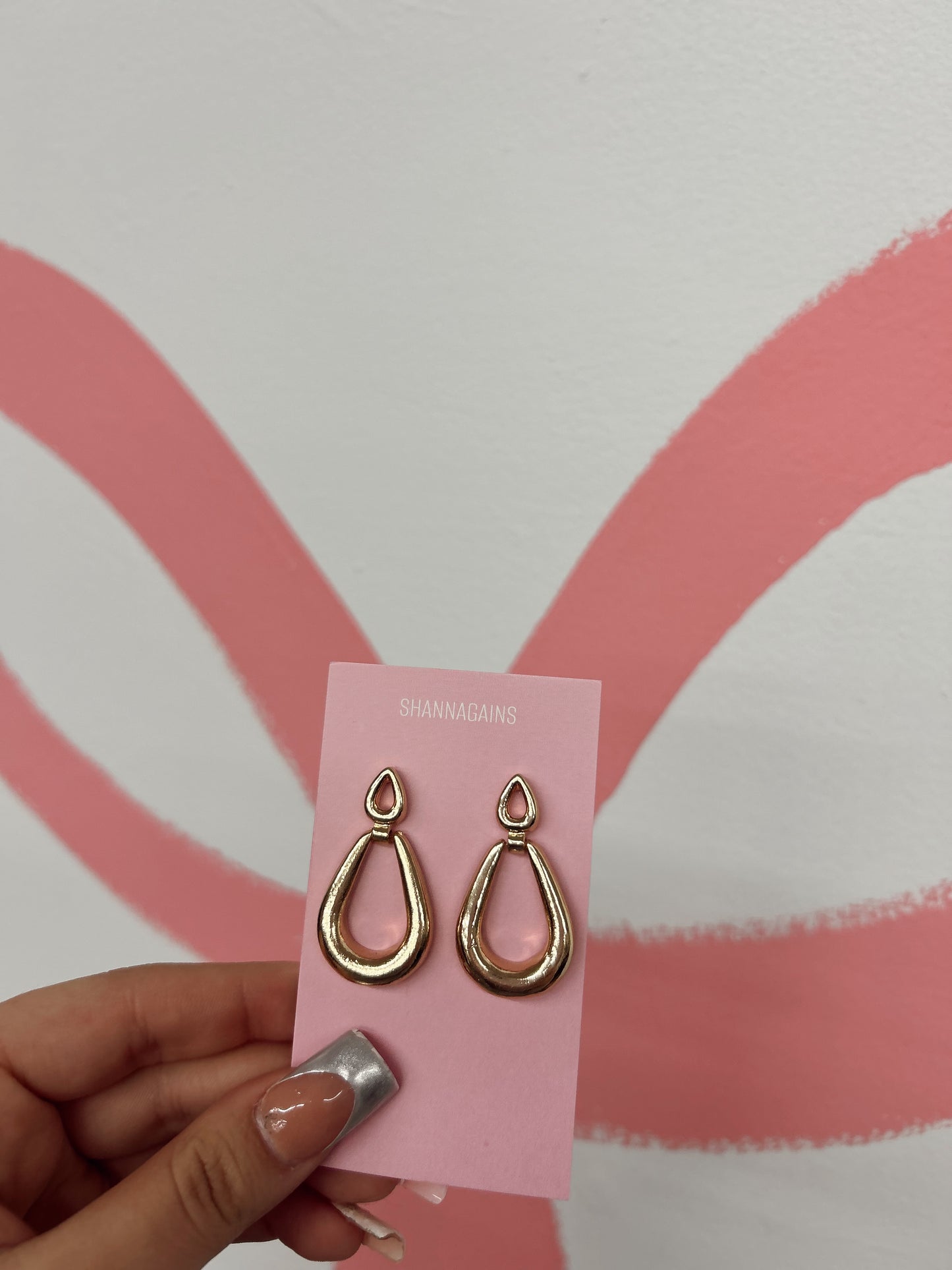 Oval Teardrop Gold Earrings (23)