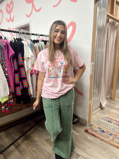 Talk Sweet To Me Flare Pants - Dk Green