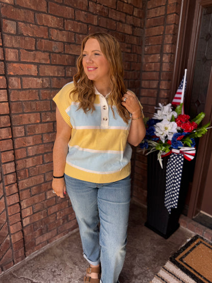 Lemon Drop Striped Top