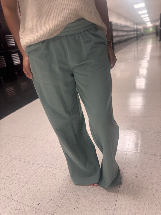DOORBUSTER WIDE LEG SWEATPANTS - Ash Blue