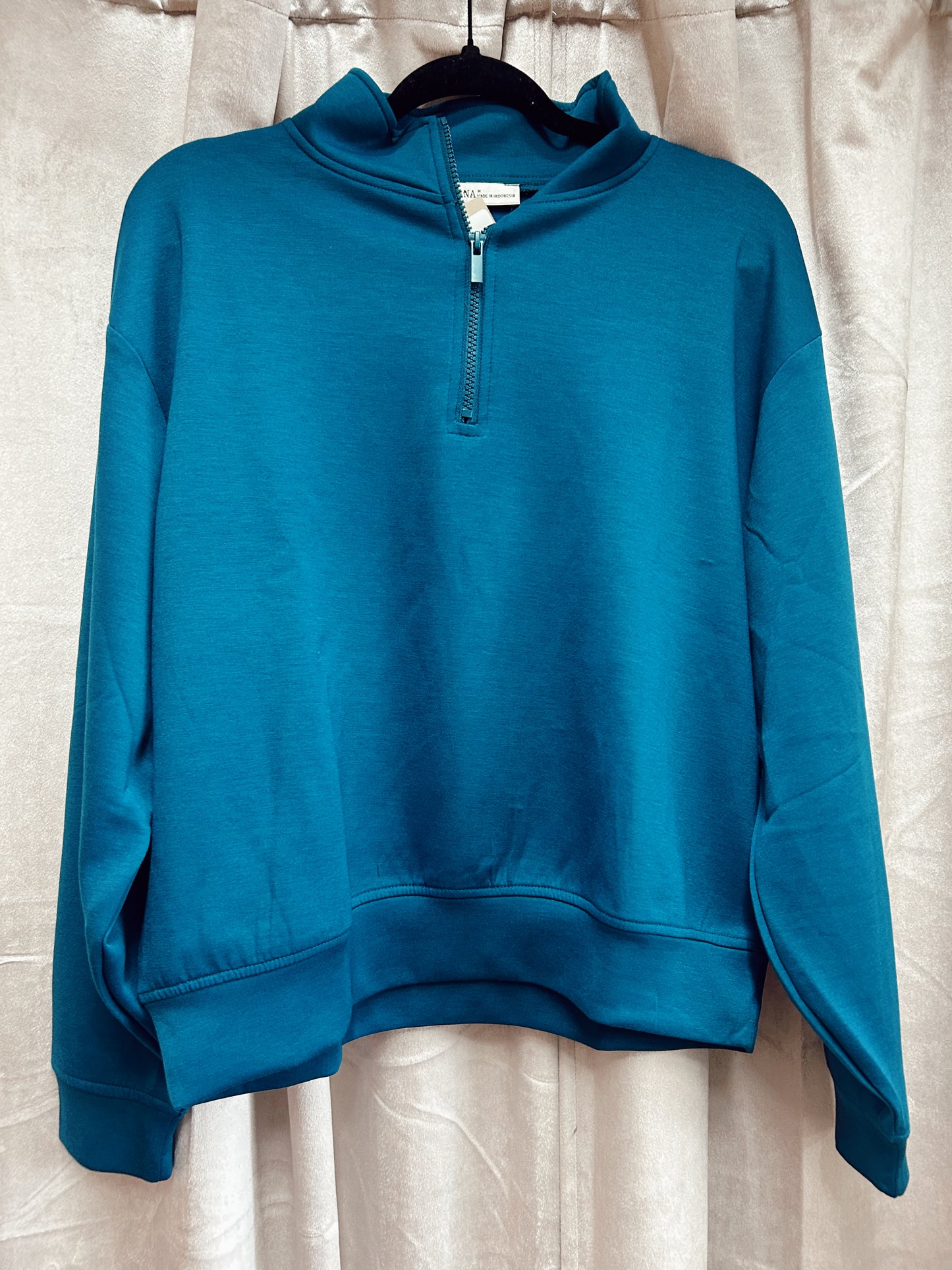 Scuba Half Zip Pullover Sweatshirt - Dusty Blue