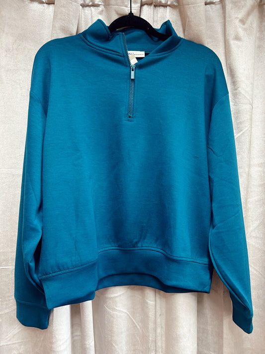 Scuba Half Zip Pullover Sweatshirt - Dusty Blue