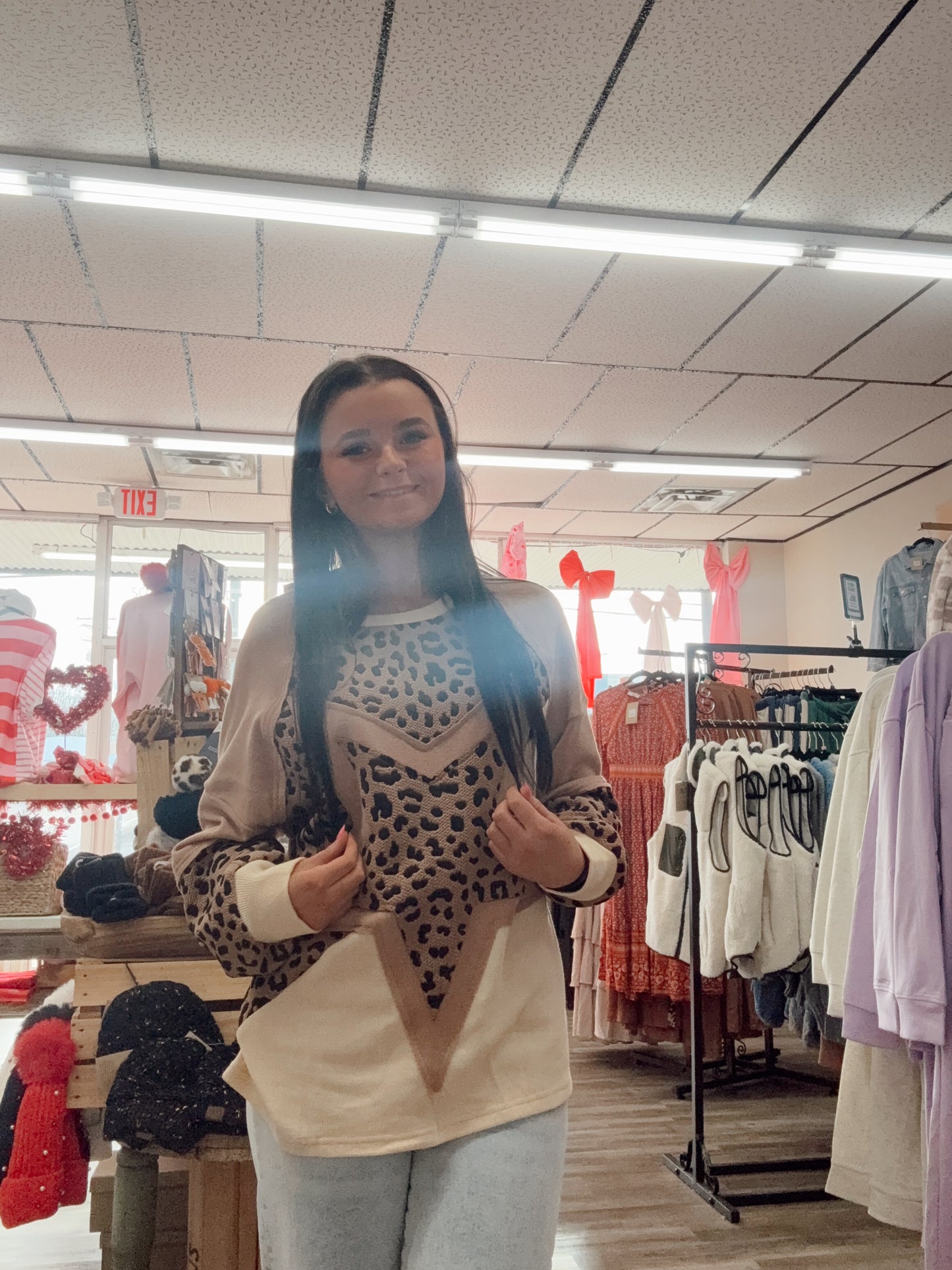 Walk This Way Cheetah Star Top