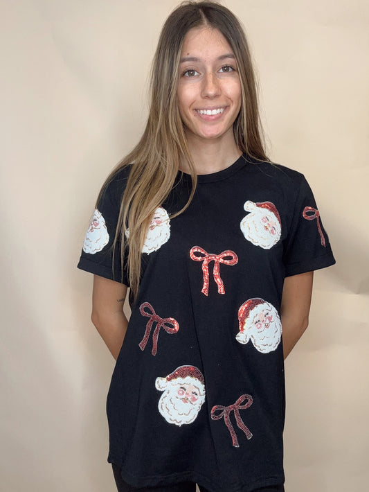 Santa's Girl Sequins Top