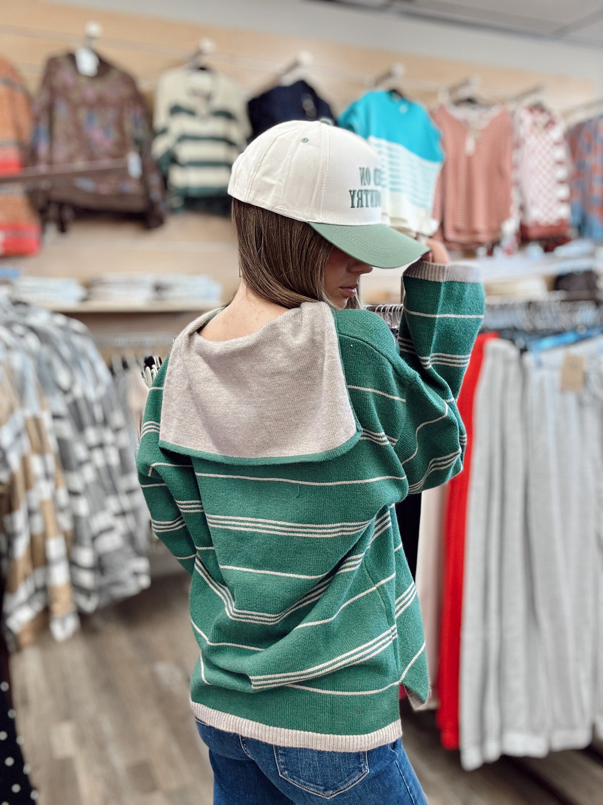 80s Baby Stripe Sweater - Forrest
