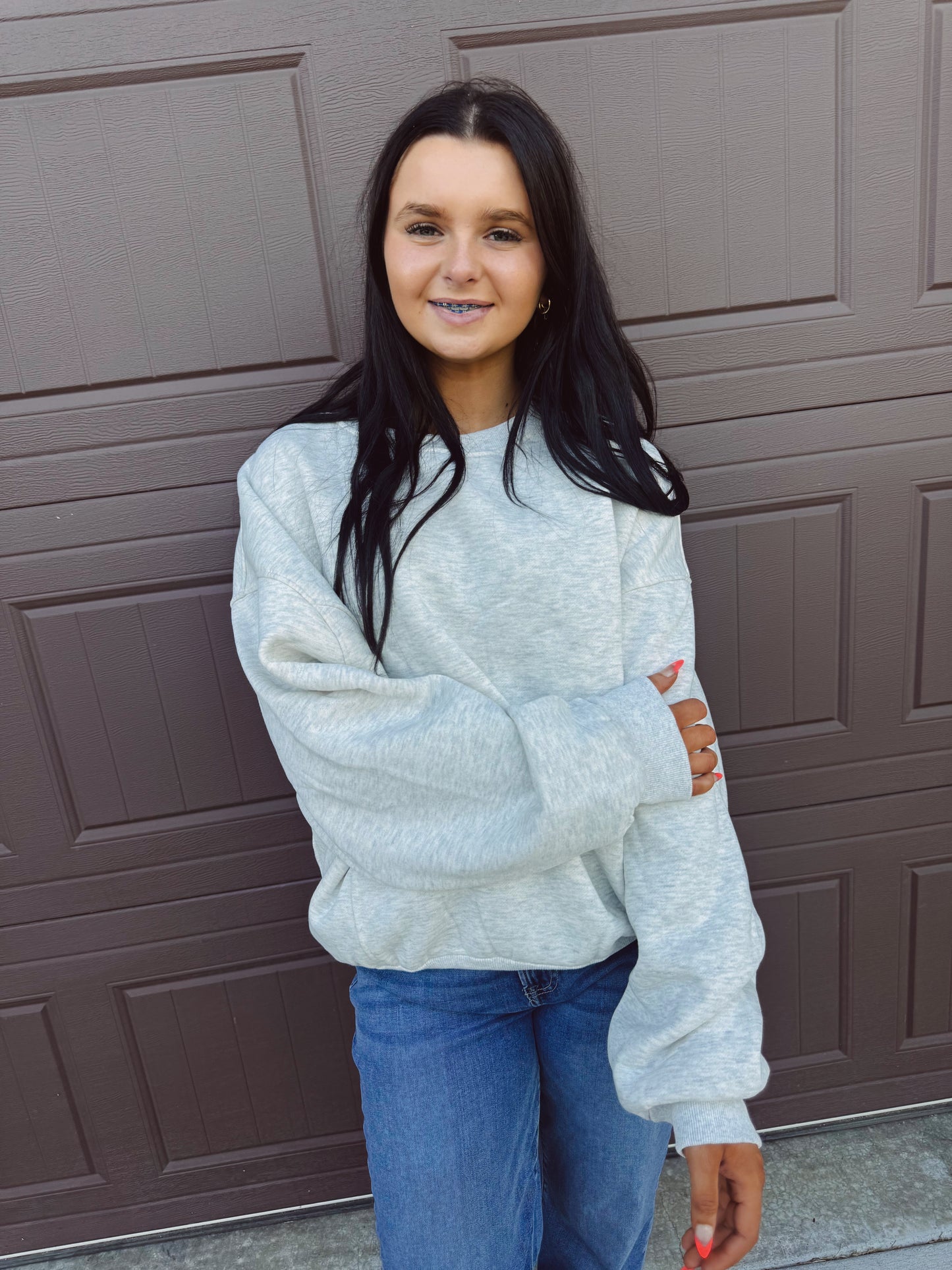 Cozy On Up Sweatshirt - Grey