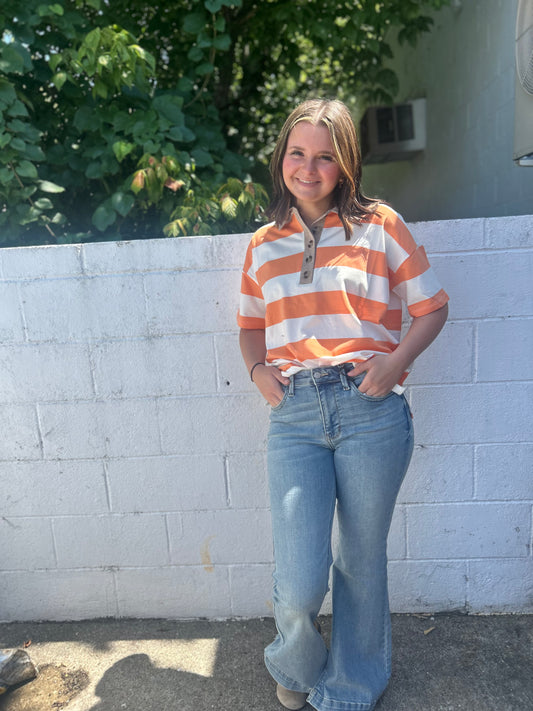 Saved By The Bell Top - Light Orange