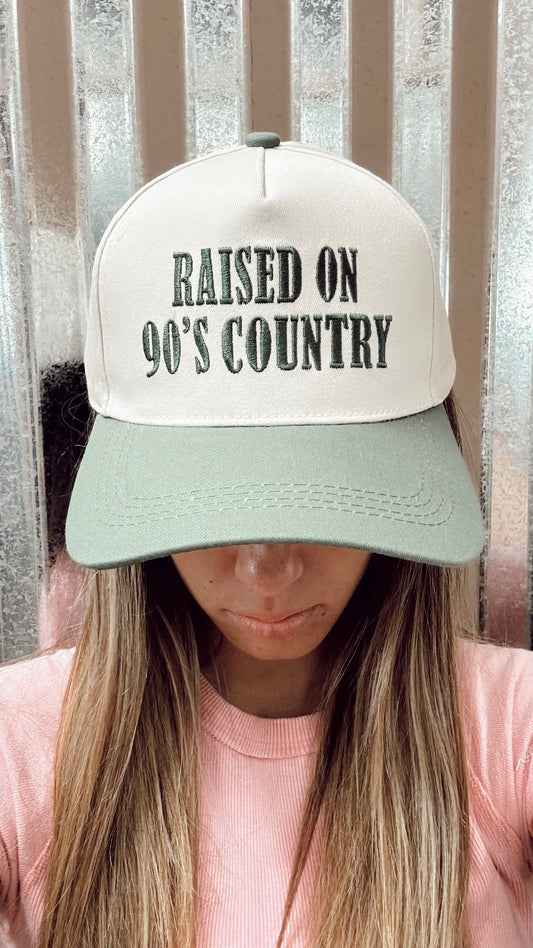Raised on 90s Country Ball Cap - Forest