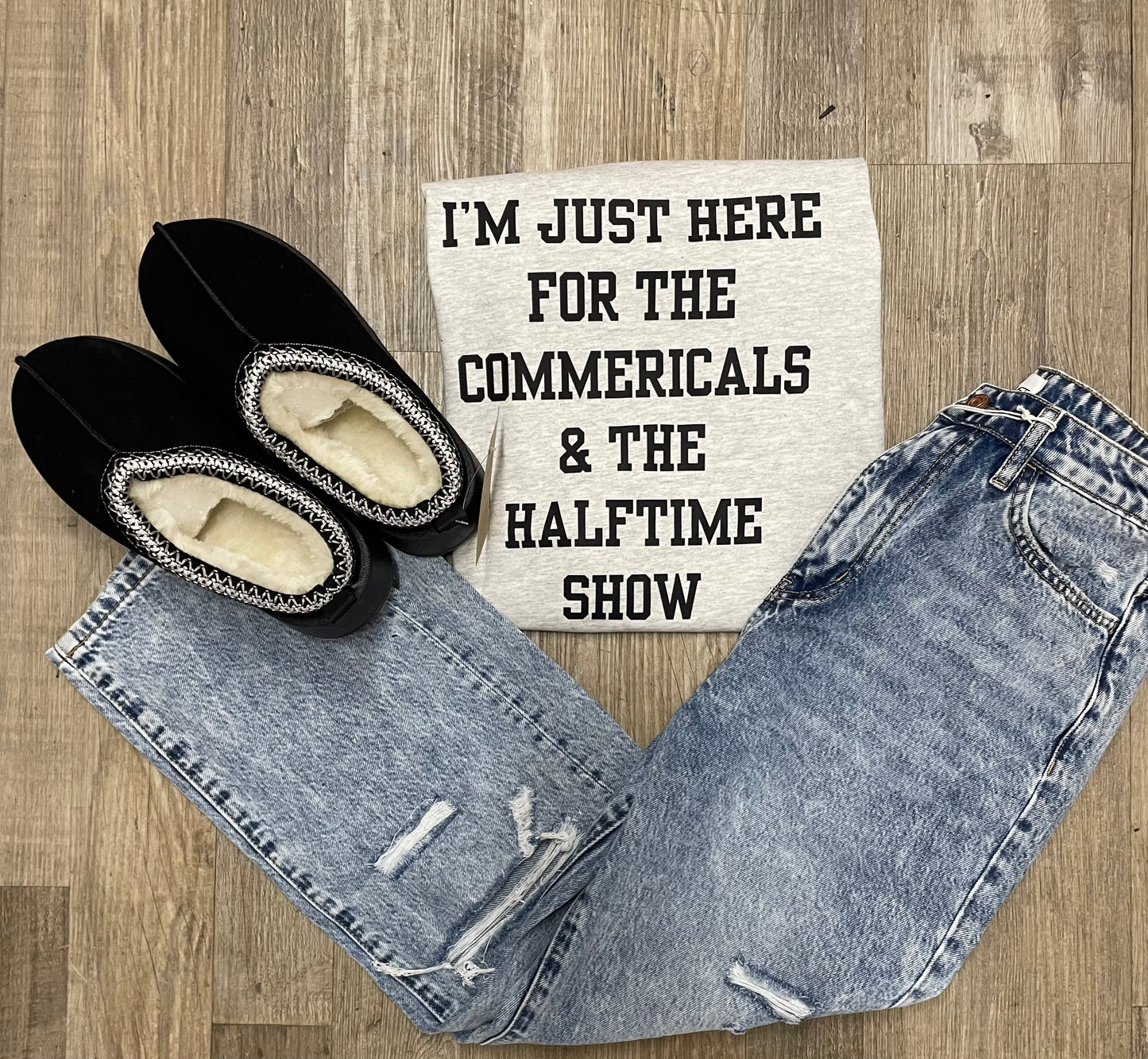 I'm Just Here For The Commercials & The Halftime Show Graphic Tee - Adult