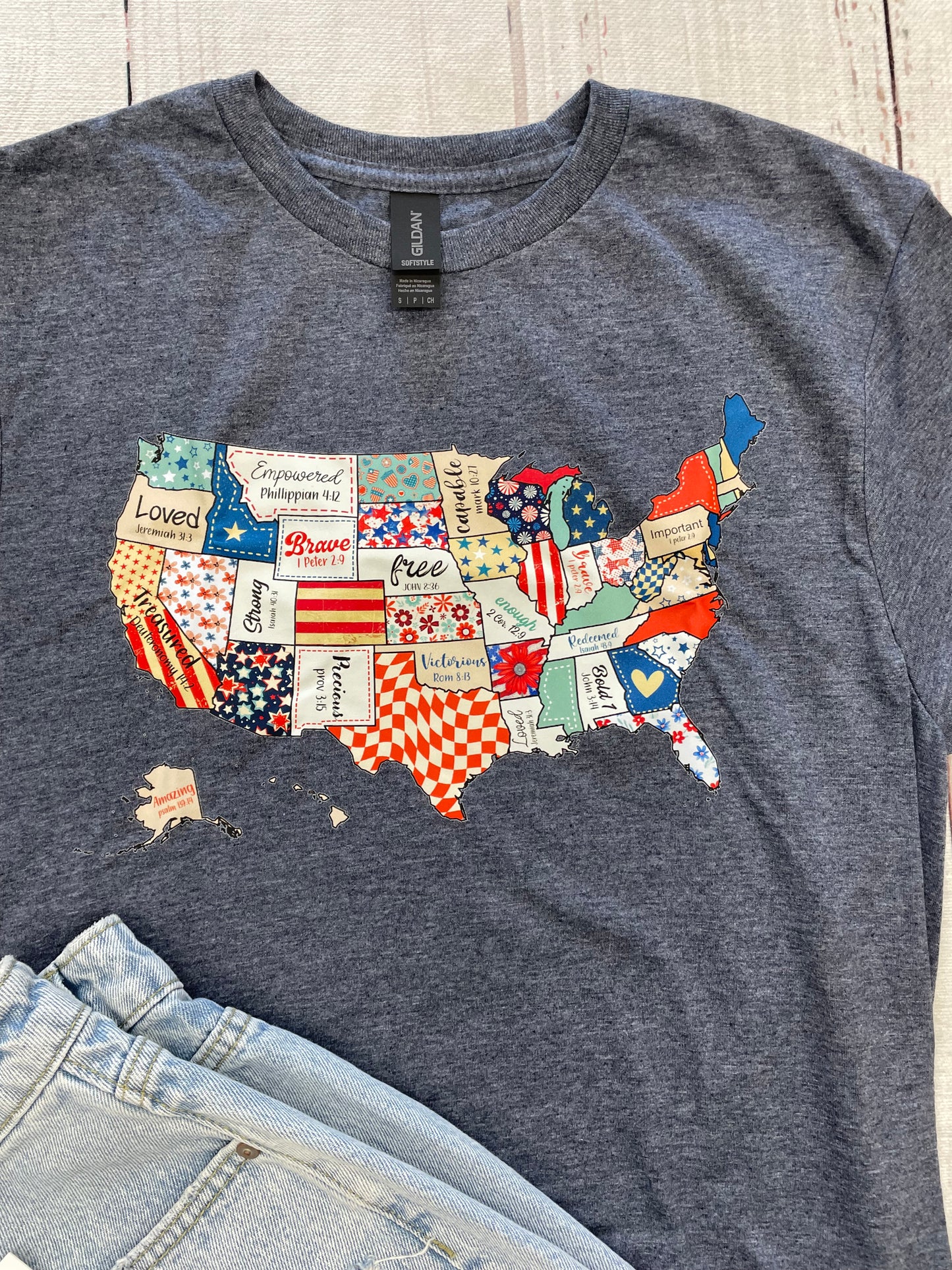 Map of America Graphic Tee