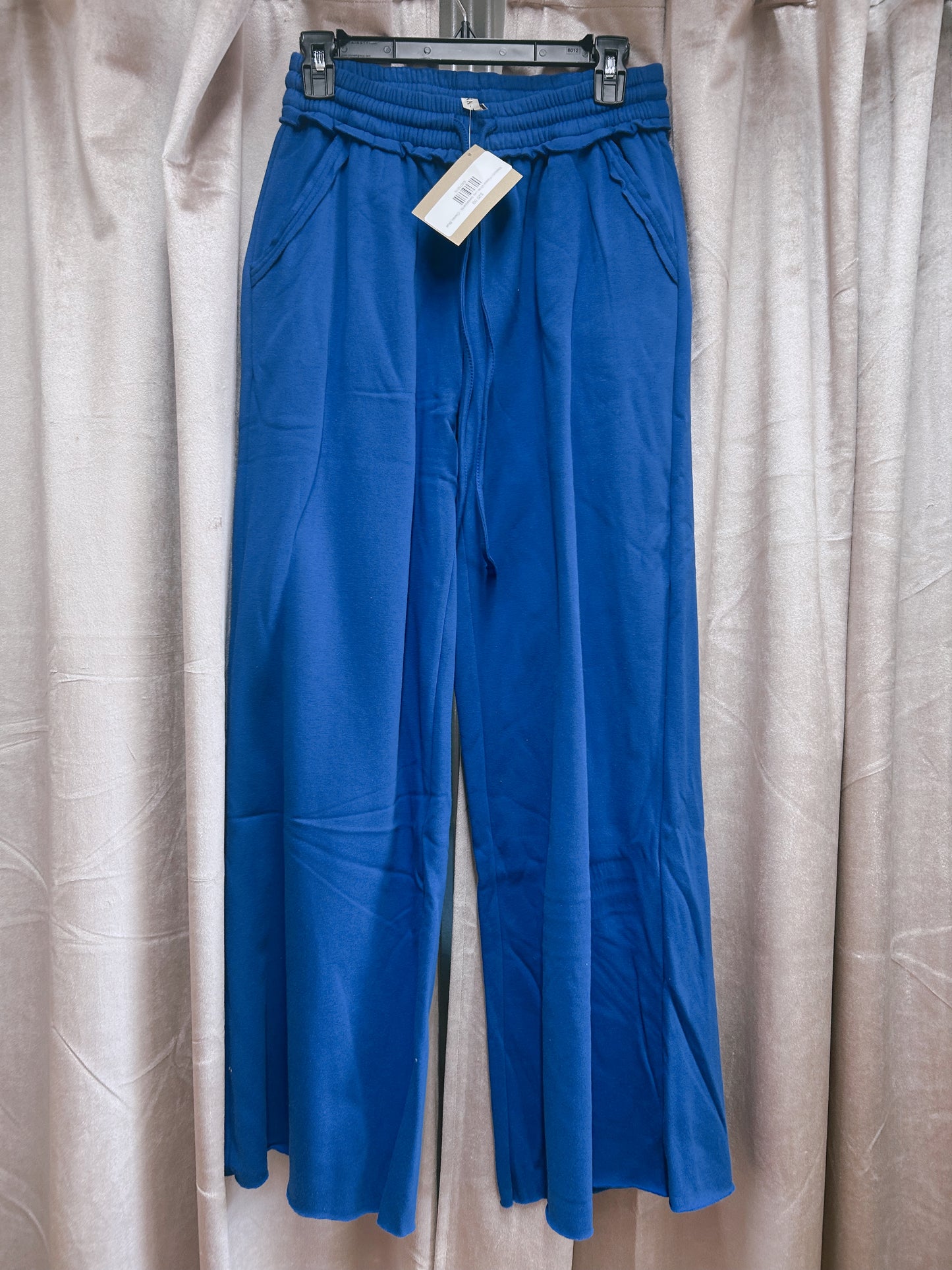 Fleece Wide Leg Sweatpants - Classic Blue