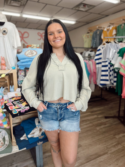 Drift Away Knit Top - Sage