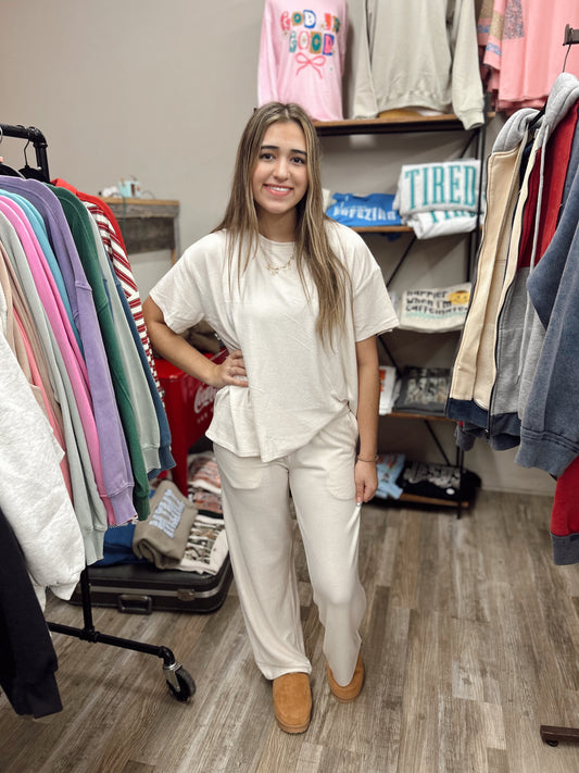 Lazy Day 2 Piece Set - Sand Beige