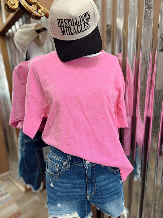 DOORBUSTER Boxy Top - Candy Pink