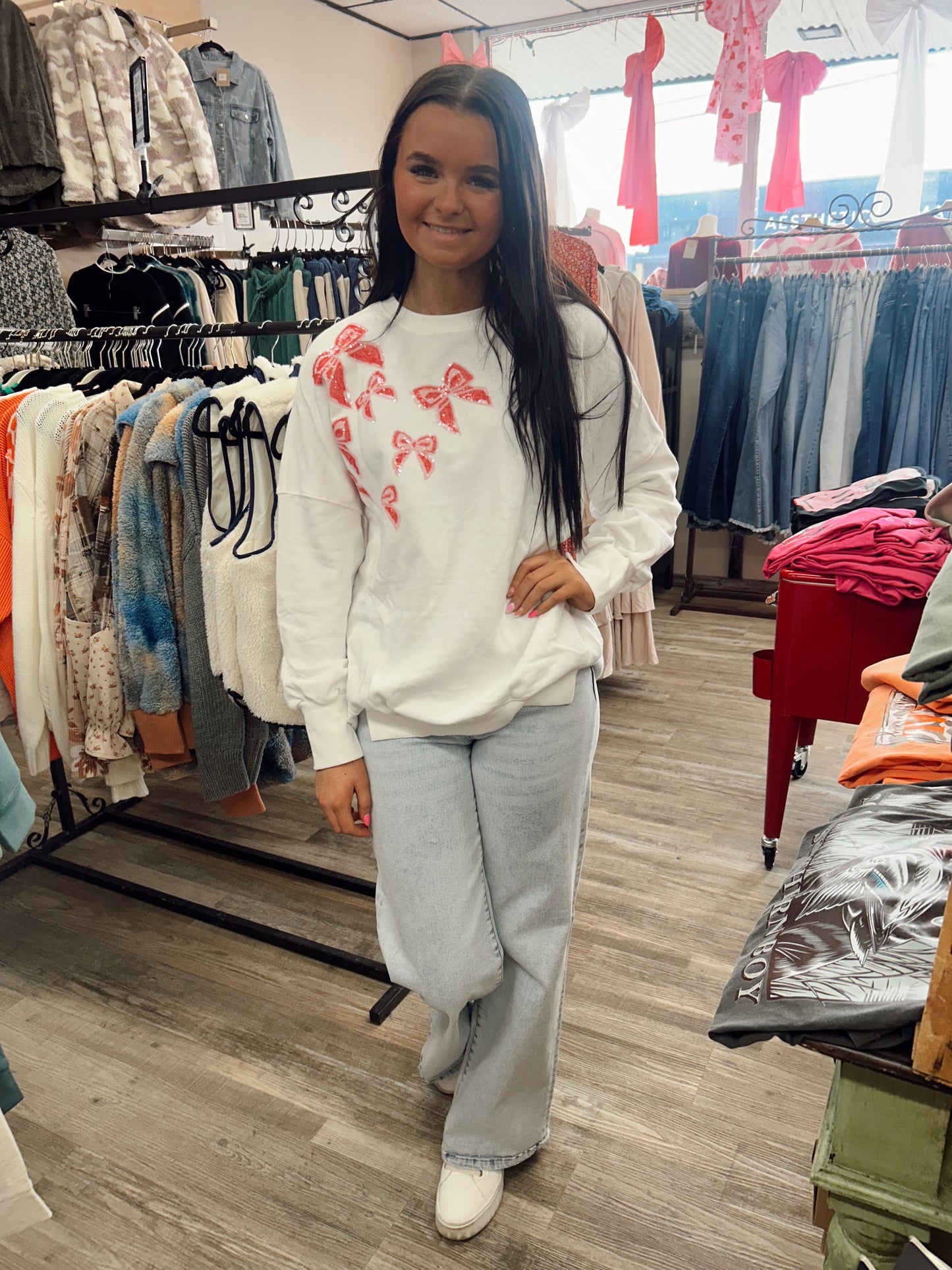 Nothing Sweater Bow Sweatshirt