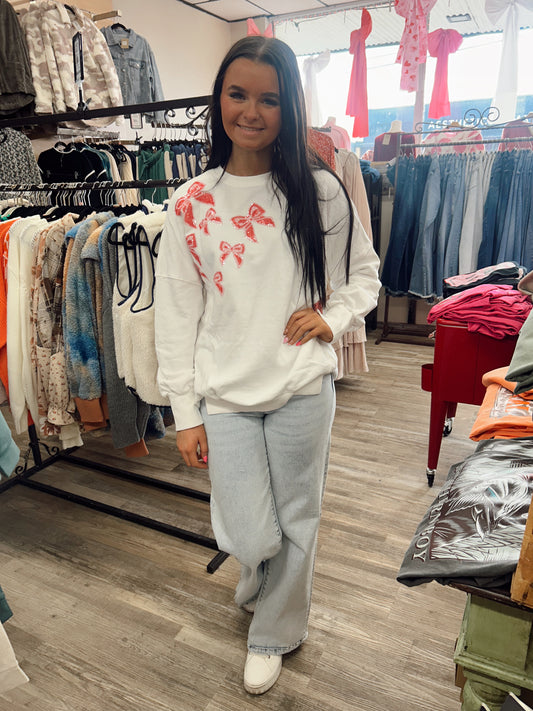 Nothing Sweater Bow Sweatshirt