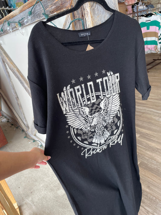 World Tour Rock & Roll Graphic Maxi