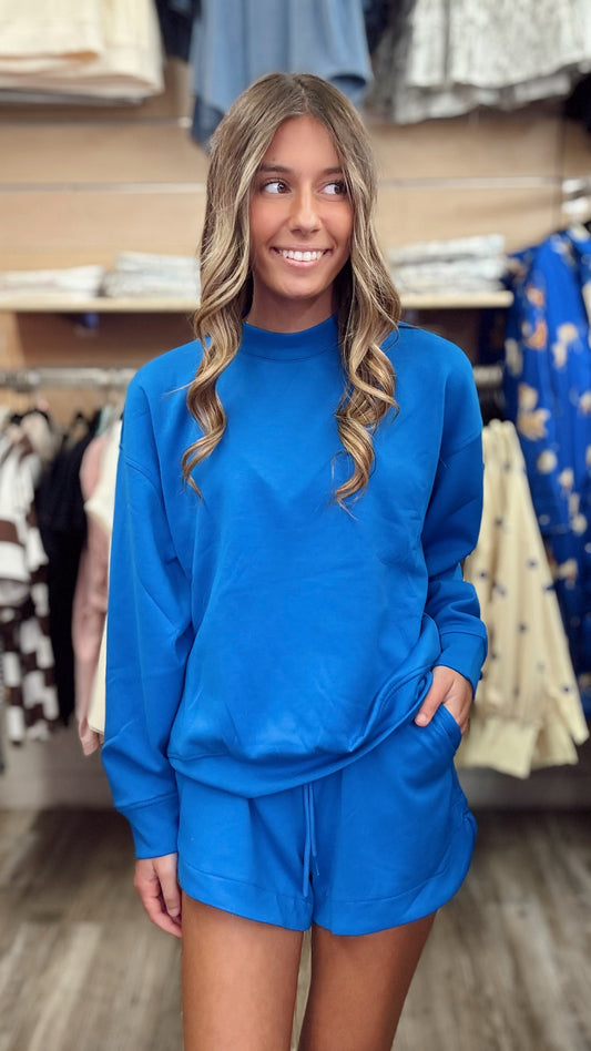 Cozy Cabin 2 Piece Set - Ocean Blue